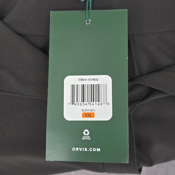Orvis Dress Womens 2XL Black Henley Tie Waist Stretch Pockets Pack and Go New - Picture 14 of 16